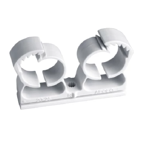 Boîte de 25 colliers nylon blanc double multidiamètre 20-25mm